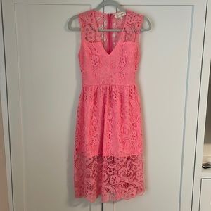 Yumi Kim Pink Summer Heartbeat Lace Dress - XS